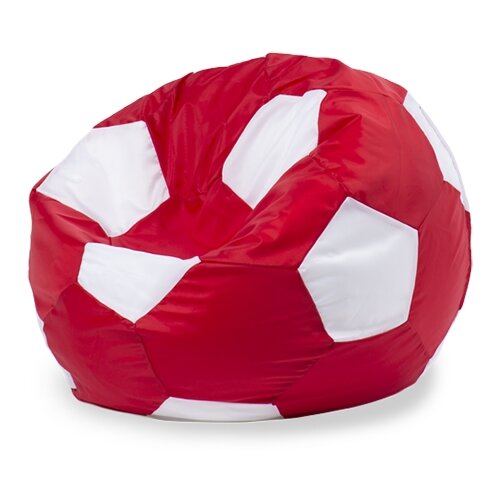 Чехол Пуффбери для кресла-мешка "Мяч" размер XXL, красный/белый