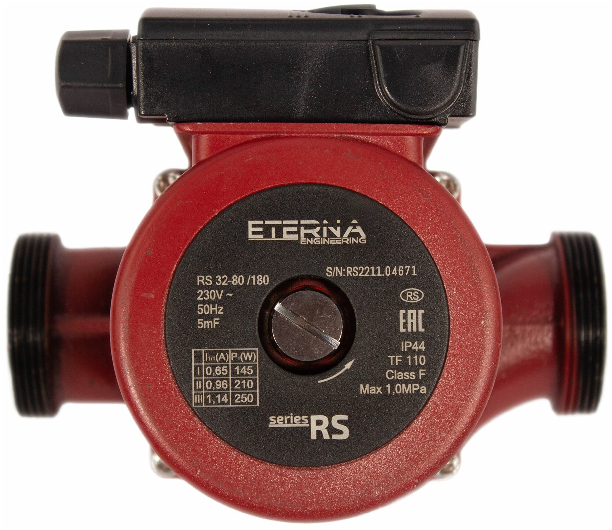 Насос циркуляционный ETERNA RS 32-80 (8 м, 10 м3/ч, 2"-1 1/4", 180 мм) - фотография № 2