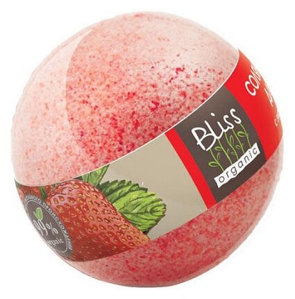 Bliss Organic Бурлящий шар Клубника, 130 г