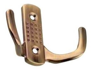 фото Крючок 2-х рожковый усиленный, не хлипкий, тяжелый, не лопается, в комплекте 1шт, цвет медный