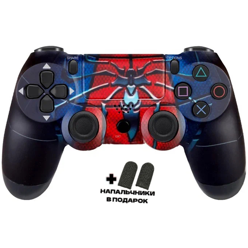 Геймпад беспроводной игровой джойстик для PlayStation 4, ПК, iOs, Android, Bluetooth, USB, WinStreak, Spider Синий