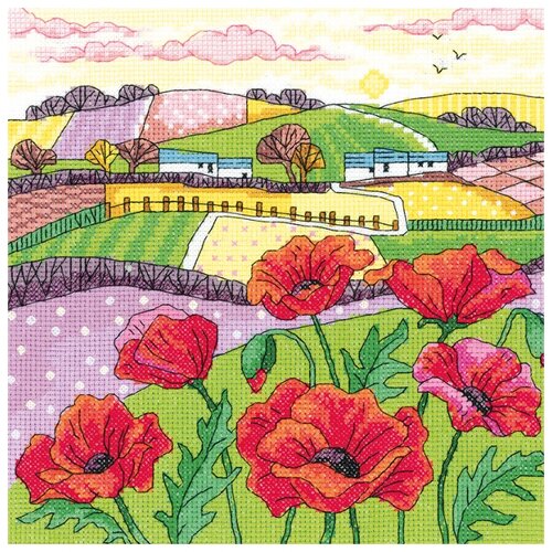 фото Набор для вышивания маковое поле heritage