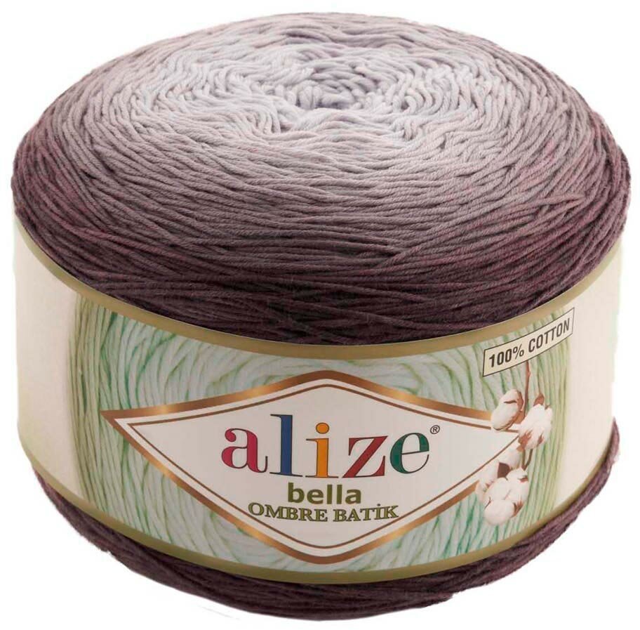 Пряжа Alize Bella Ombre Batik серо-коричневый (7411), 2 шт