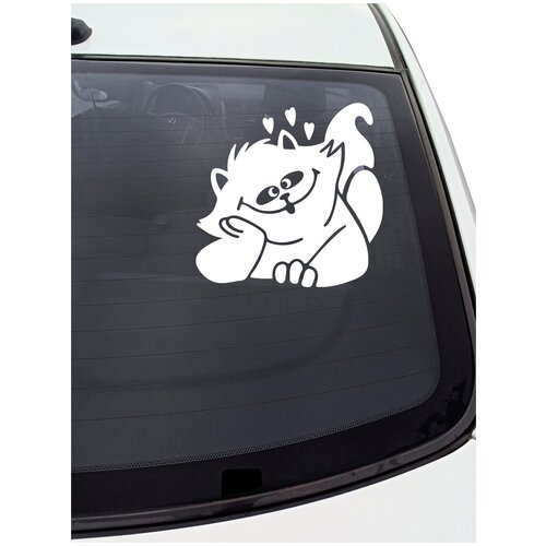 Наклейка на автомобиль белая 