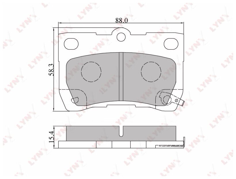 Колодки тормозные дисковые зад LYNXauto BD-7544