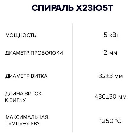 Спираль для тандыра 5 кВт толстая - фотография № 2