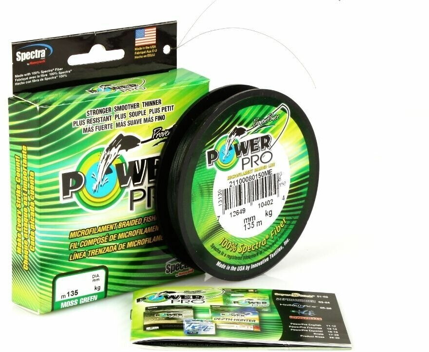 Плетеный шнур Power Pro Moss Green 135m 0.15mm 9kg