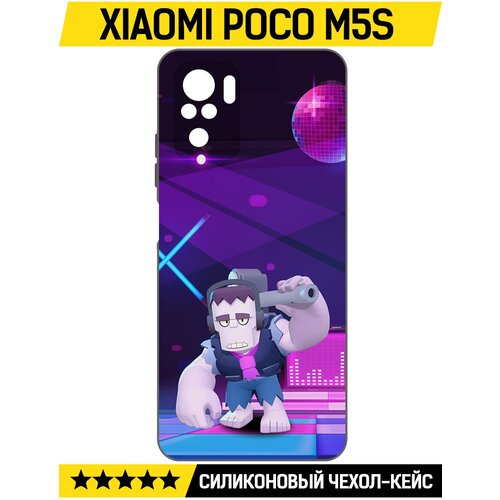 Чехол-накладка Krutoff Soft Case Brawl Stars - Фрэнк для Xiaomi Poco M5s черный чехол накладка krutoff soft case brawl stars фрэнк для xiaomi poco m5s черный