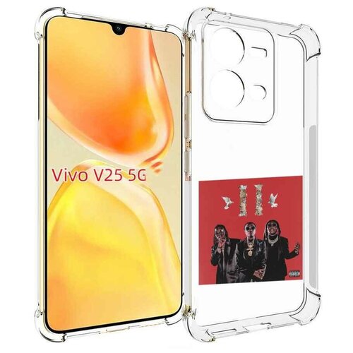 Чехол MyPads Migos - Culture II для Vivo V25 5G / V25e задняя-панель-накладка-бампер чехол бампер панель накладка mypads culture perimetrali на vivo v25 5g v25e из износостойкого силикона со вставкой из эко кожи с декоративной п