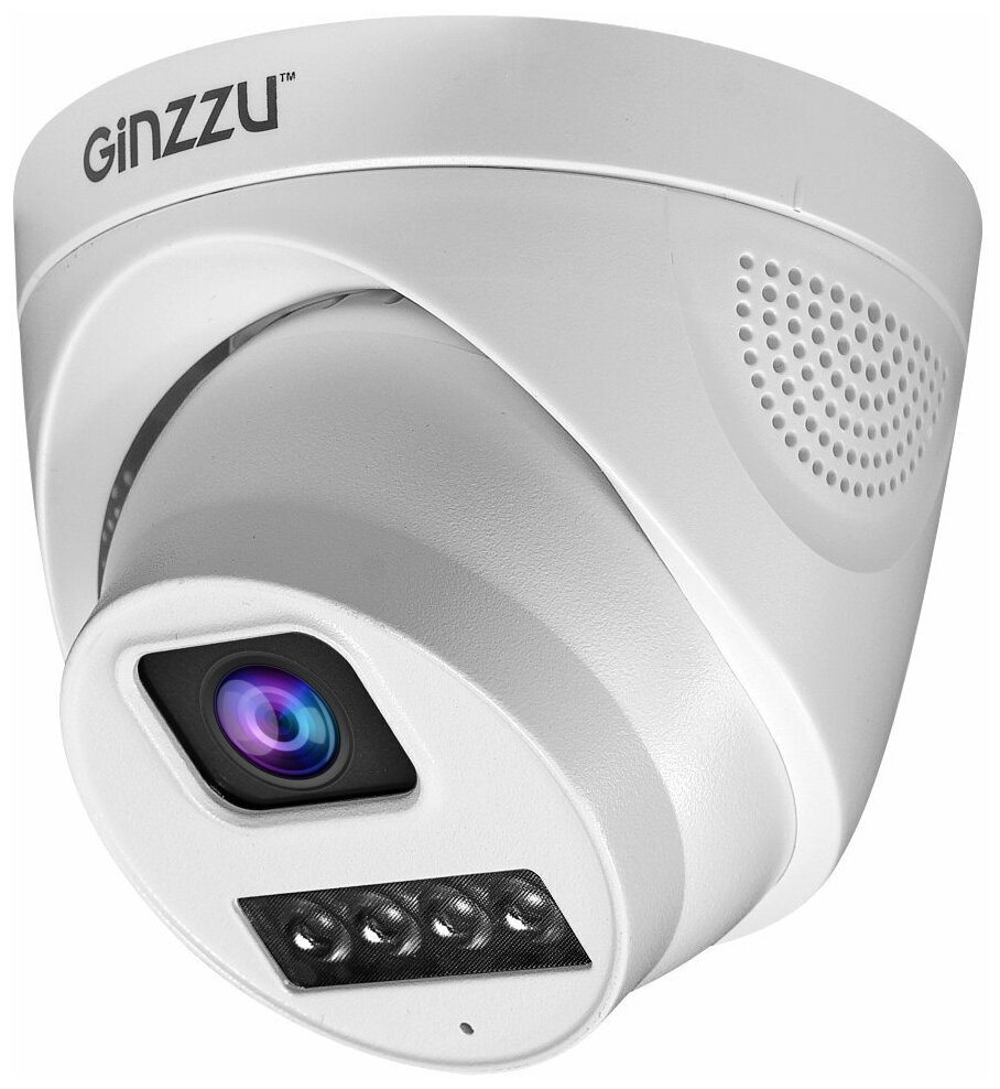 Камера в/наблюдения GINZZU HID-4303A IP 4.0Mp 3.6mm куп POE IR 20м IP66 пл. мет