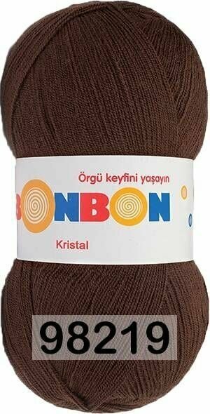Пряжа для вязания Нако Бонбон Кристал, цвет коричневый