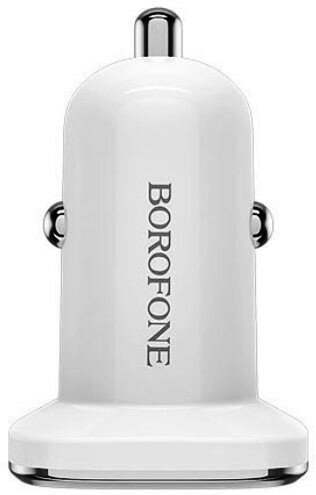 Автомобильное зарядное устройство Borofone BZ12 Lasting Power White 2 USB-порта 2.4А, белый