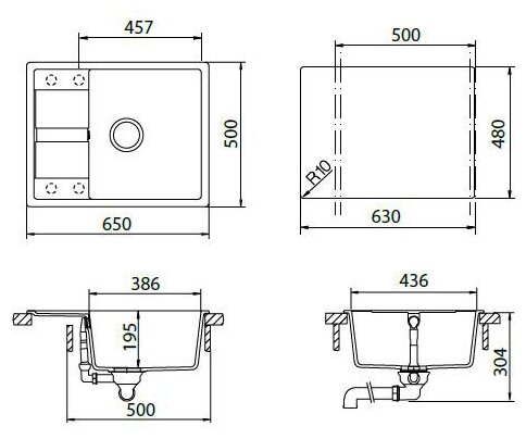 Кухонная мойка Schock Optima 50D альпака - фотография № 4