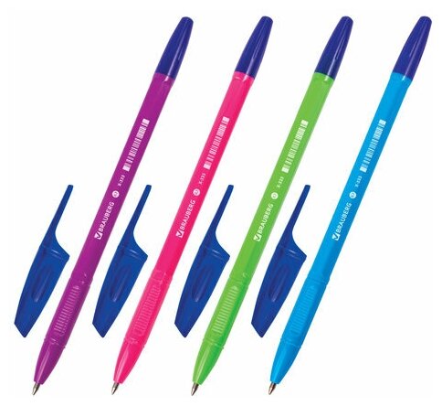 Ручка шариковая Brauberg X-333 Neon Solid (0.35мм, синий цвет чернил) 1шт. (BP156)