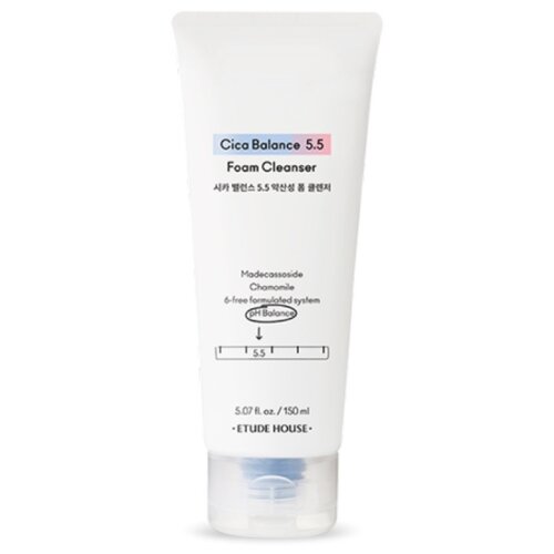 фото Etude House очищающая слабокислотная пенка Cica Balance 5.5 Foam Cleanser, 150 мл