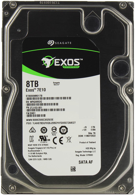 Жесткий диск HDD Seagate Exos 7E10 ST8000NM017B 8192 Гб