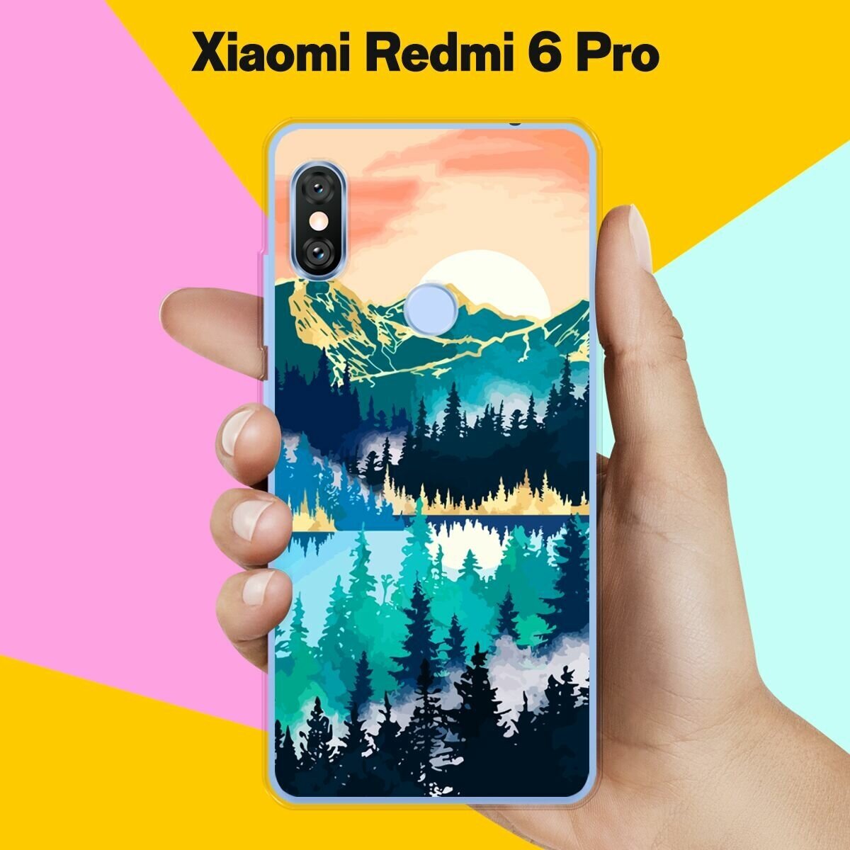 Силиконовый чехол на Xiaomi Redmi 6 Pro Пейзаж 11 / для Сяоми Редми 6 Про