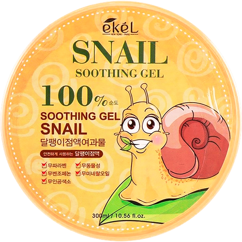EKEL Универсальный гель с муцином улитки Soothing gel 100% Snail уход за телом lebelage гель для лица и тела универсальный с муцином улитки gel moisture snail 100%