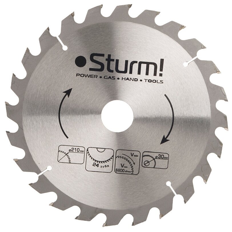 Пильный диск Sturm! 9020-210-30-24T 210х30 мм - фотография № 3