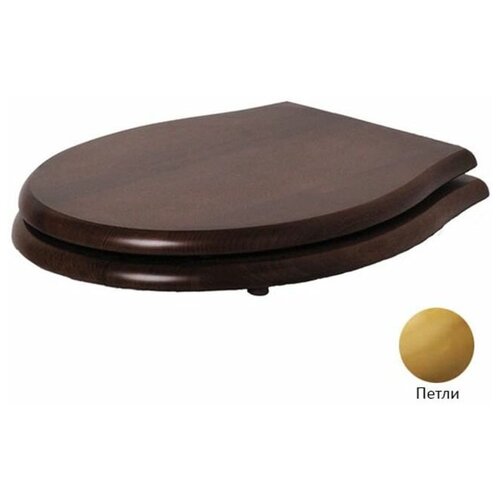 Сиденье с микролифтом AZZURRA JС/GC 1800 NM/F орех/золото