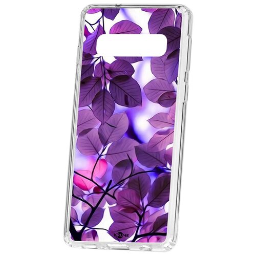 фото Чехол на samsung galaxy s10 kruche print purple leaves