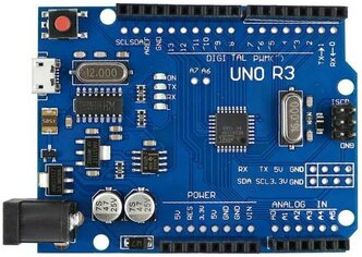 Плата контроллера Arduino Uno R3 Micro-USB (ATMega 328P / CH340G), Arduino IDE совместимая