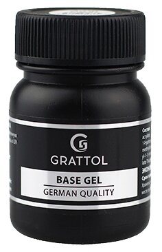 Grattol Базовое покрытие IQ Rubber Base Gel, прозрачный, 50 мл