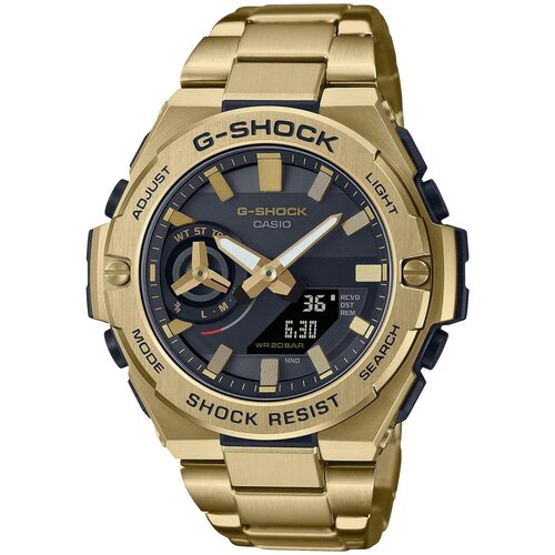 Наручные часы CASIO Японские наручные часы Casio G-SHOCK GST-B500GD-9A с хронографом, золотой