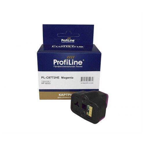 Картридж ProfiLine PL-C8772HE-M, 400 стр, пурпурный 18 compatible ink cartridges for hp363 use in hp c5180 c6180 c7280 3110 3207 3210 3213 3310 3313 7180 8230 8250 printer