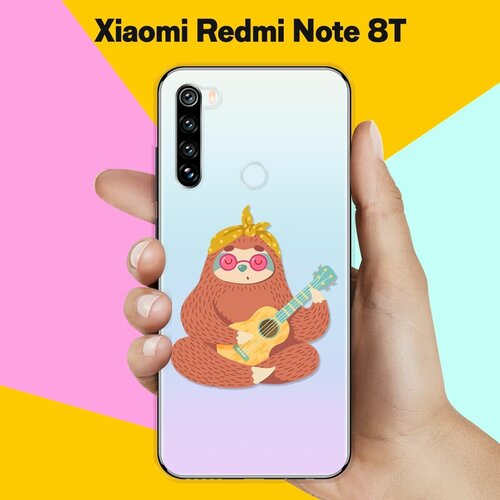 Силиконовый чехол Лама с гитарой на Xiaomi Redmi Note 8T силиконовый чехол лама с гитарой на xiaomi redmi 9