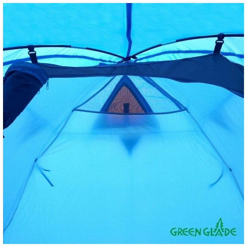 Палатка Green Glade турист. 4мест. синий - фото №9