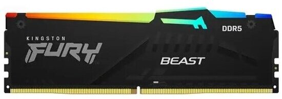 Оперативная память Kingston DDR5 32Gb 5600MHz pc-44800 FURY Beast RGB CL40 1.25V (KF556C40BBA-32)