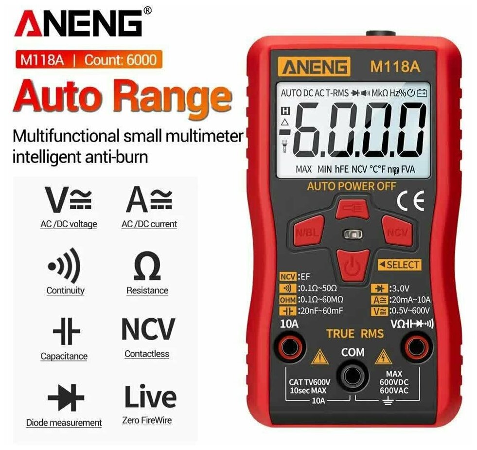 Цифровой мультиметр ANENG M118A - фотография № 11