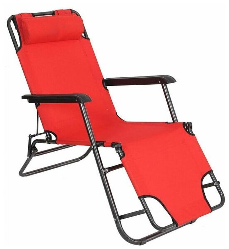 Кресло-шезлонг складное CHO-153 ECOS, красное арт.993135 - фотография № 2