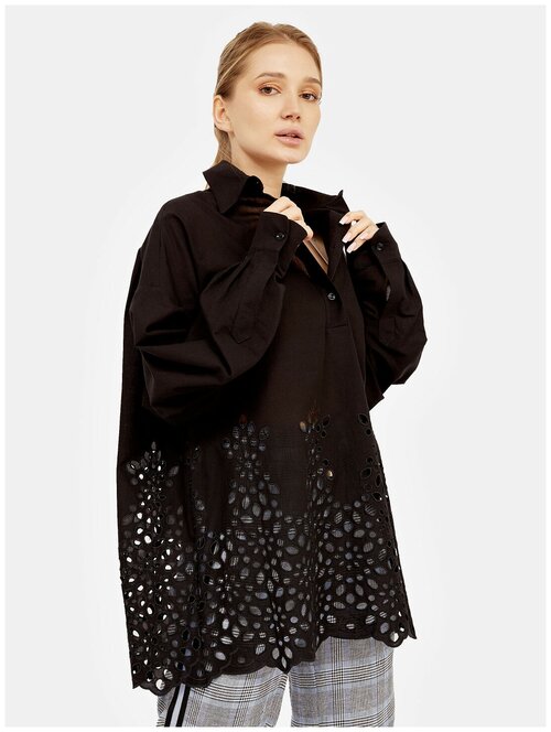 Блуза  Ermanno Firenze, размер 44, черный