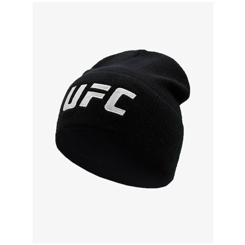 фото Мужская шапка ufc white logo, черная