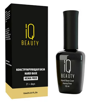 IQ Beauty Hard Base - Айкью Бьюти Конструирующая база (прозрачная), 10 мл -