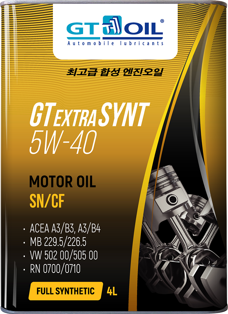 Синтетическое моторное масло GT OIL GT Extra Synt 5W-40, 4 л