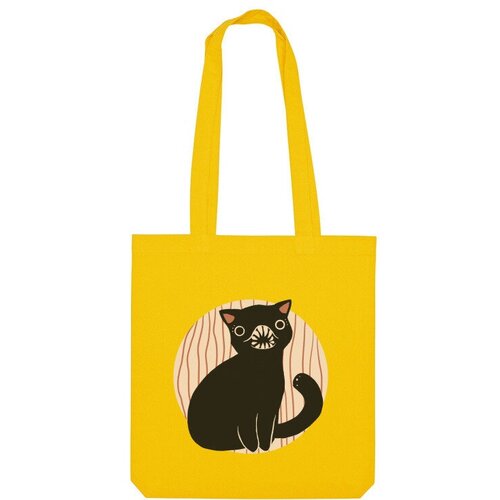 Сумка шоппер Us Basic, желтый мужская футболка котик монстр s синий