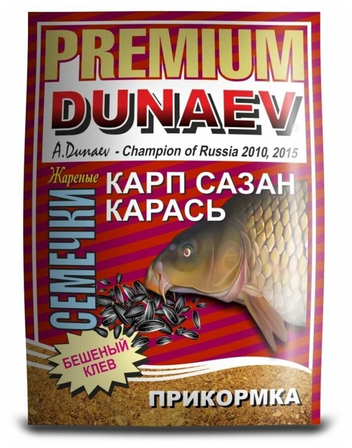 Прикормка DUNAEV-PREMIUM 1 кг Карп-Сазан Жареная семечка