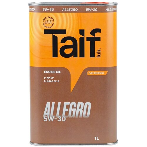 Масло моторное TAIF ALLEGRO 5W-30 1л SP, ILSAC GF-6