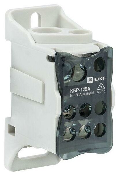 Plc-kbr125 Блок распределительный EKF КБР-125А крепеж на панель и DIN