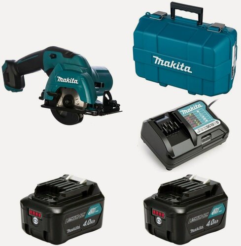 Изображение товара Пила дисковая аккумуляторная 85мм 12В CXT Li-Ion 2х4Ач Makita HS301DWME