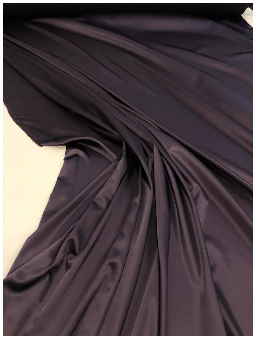 Ткань атлас стрейч, цвет фиолетовый, цена за 2 метра погонных.