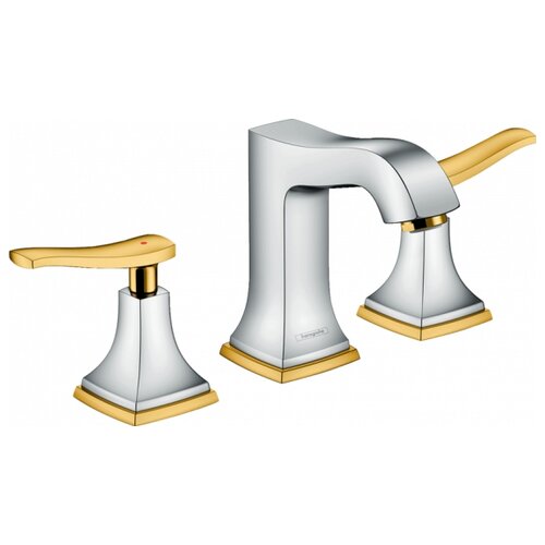 фото Hansgrohe смеситель hansgrohe metropol classic 31330090 для раковины, хром/золото