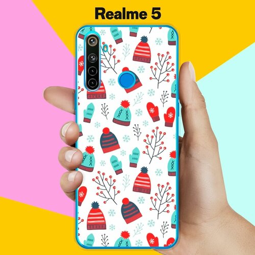 Силиконовый чехол на realme 5 Узор зимний / для Реалми 5 силиконовый чехол на realme 5 узор 13 для реалми 5