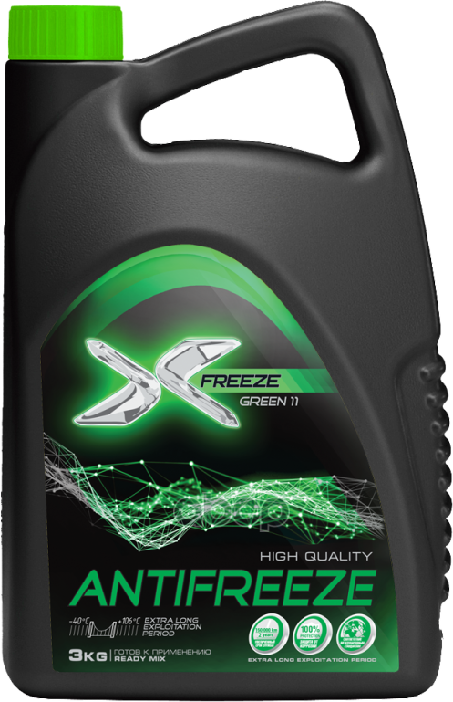 Антифриз X-Freeze X-Freeze Green Готовый Зеленый 3 Кг 430206094 X-FREEZE арт. 430206094