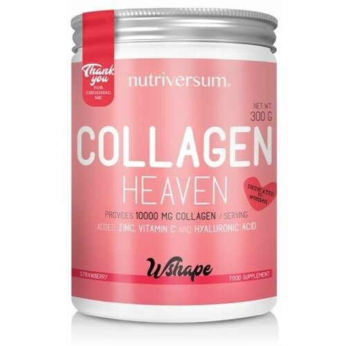 фото Витамины спортивные коллаген порошок collagen heaven wshape клубника 300 грамм nutriversum