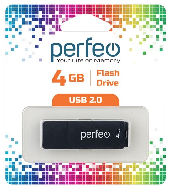 Perfeo USB Drive 4GB C04 Black PF-C04B004