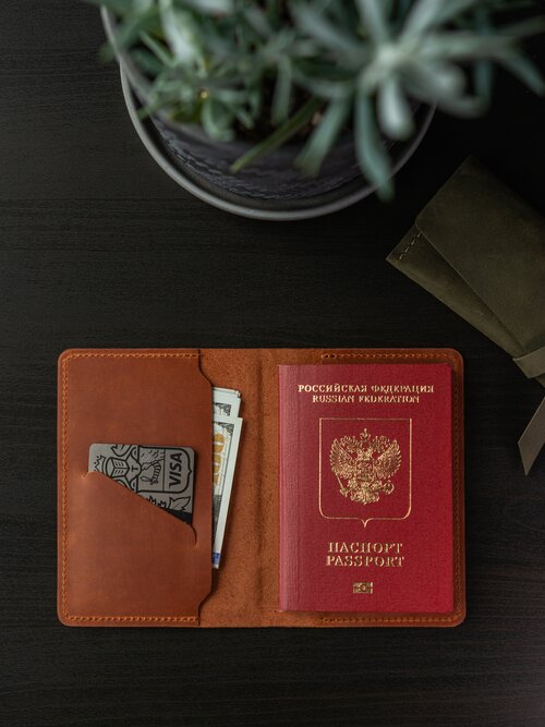 Обложка для паспорта FILIN GOODS, коричневый